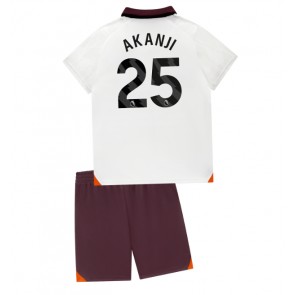 Lacne Dětský Futbalové dres Manchester City Manuel Akanji #25 2023-24 Krátky Rukáv - Preč (+ trenírky)